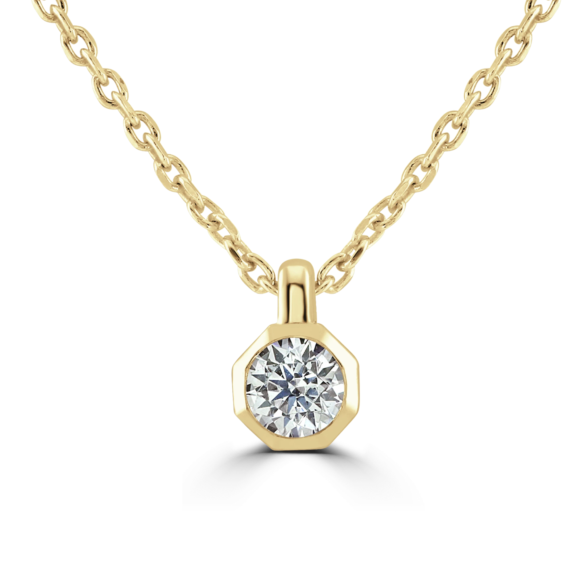 9ct Yellow Gold 0.15ct Lab Grown Diamond Pendant