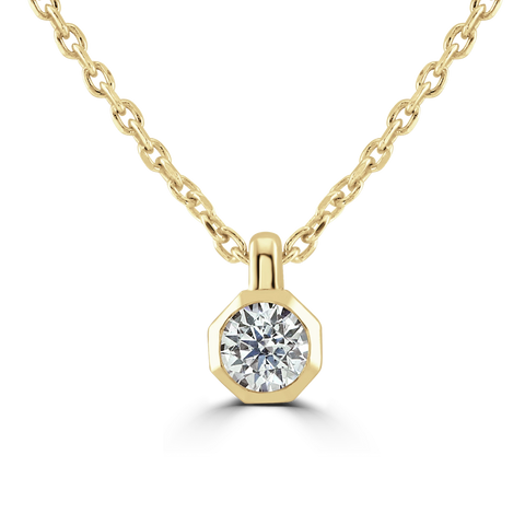 9ct Yellow Gold 0.40ct Diamond Pendant