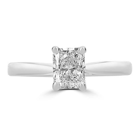 Platinum 1.69ct Radiant Cut Diamond Ring