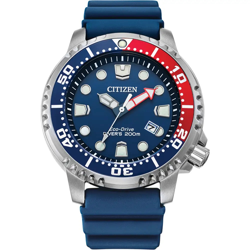 Citizen Eco Drive Promaster Diver Blue/Red | BN0168-06L