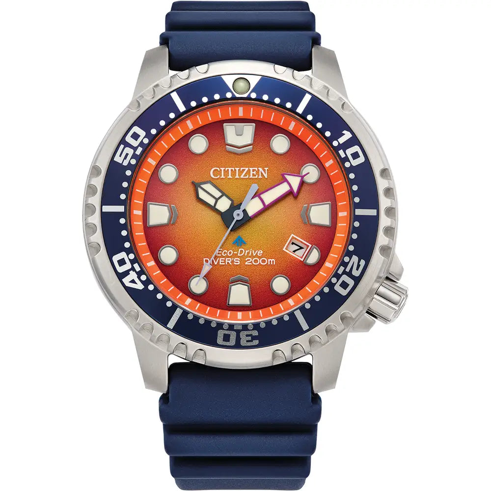 Citizen Eco Drive Promaster Diver Blue/Orange | BN0169-03X