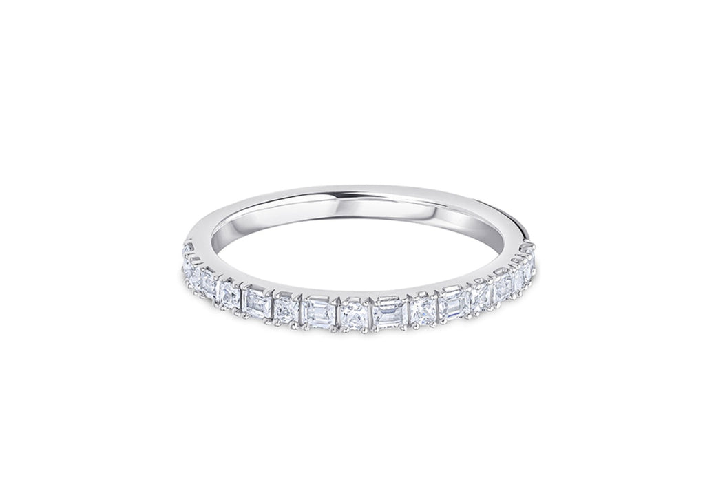 Platinum 0.35ct Princess and Baguette Cut Diamond Ring