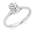 Platinum 2.01ct Oval Cut Lab Grown Diamond Solitaire