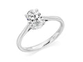 Platinum 1ct Oval Cut Lab Grown Diamond Solitaire