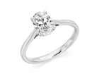 Platinum 1ct Oval Cut Lab Grown Diamond Solitaire