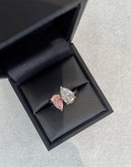 18ct Rose Gold Toi Et Moi Pear Lab Grown Diamond Ring 2.53ct Total