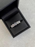 Platinum 3ct Round Brilliant Cut 5 Stone Lab Grown Diamond Ring