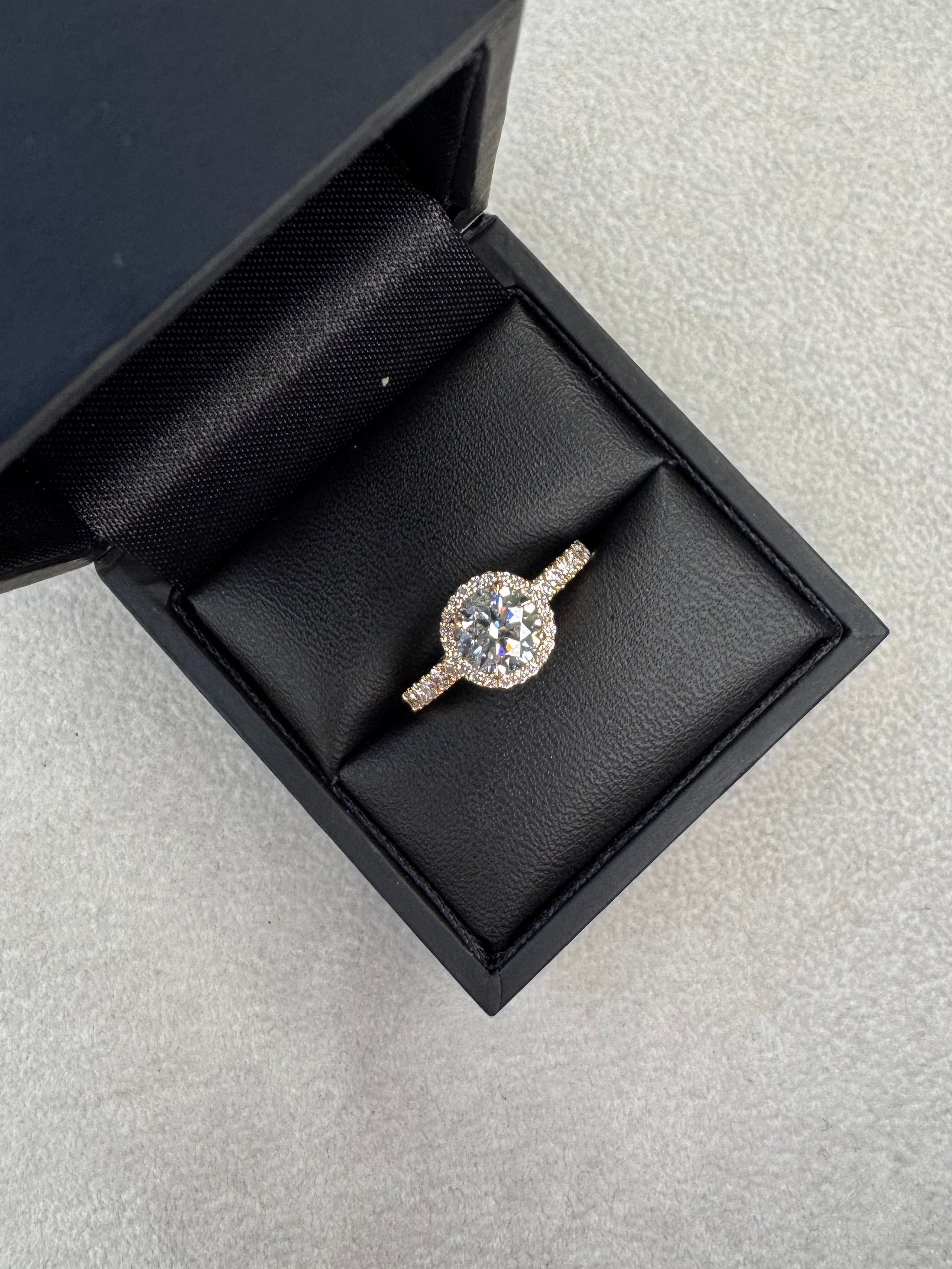 18ct Rose Gold 1.35ct Total Round Brilliant Cut Lab Grown Diamond Ring