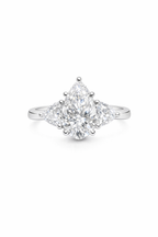 Platinum Pear & Trilliant Cut 2.49ct Lab Grown Diamond Ring