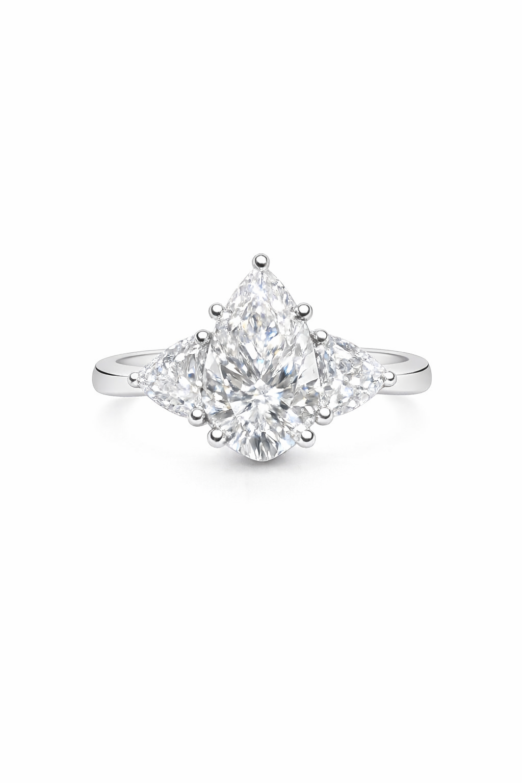 Platinum Pear & Trilliant Cut 2.49ct Lab Grown Diamond Ring