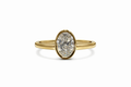 18ct Yellow Gold 1.59ct Oval Cut Lab Grown Bezel Set Ring