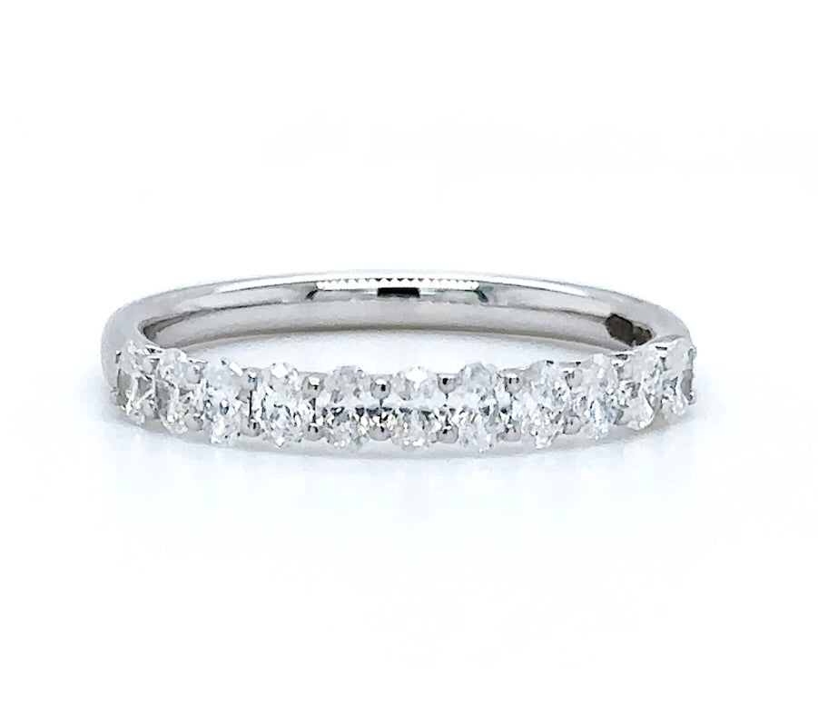 Platinum 0.60ct Oval Cut Lab Grown Diamond Ring