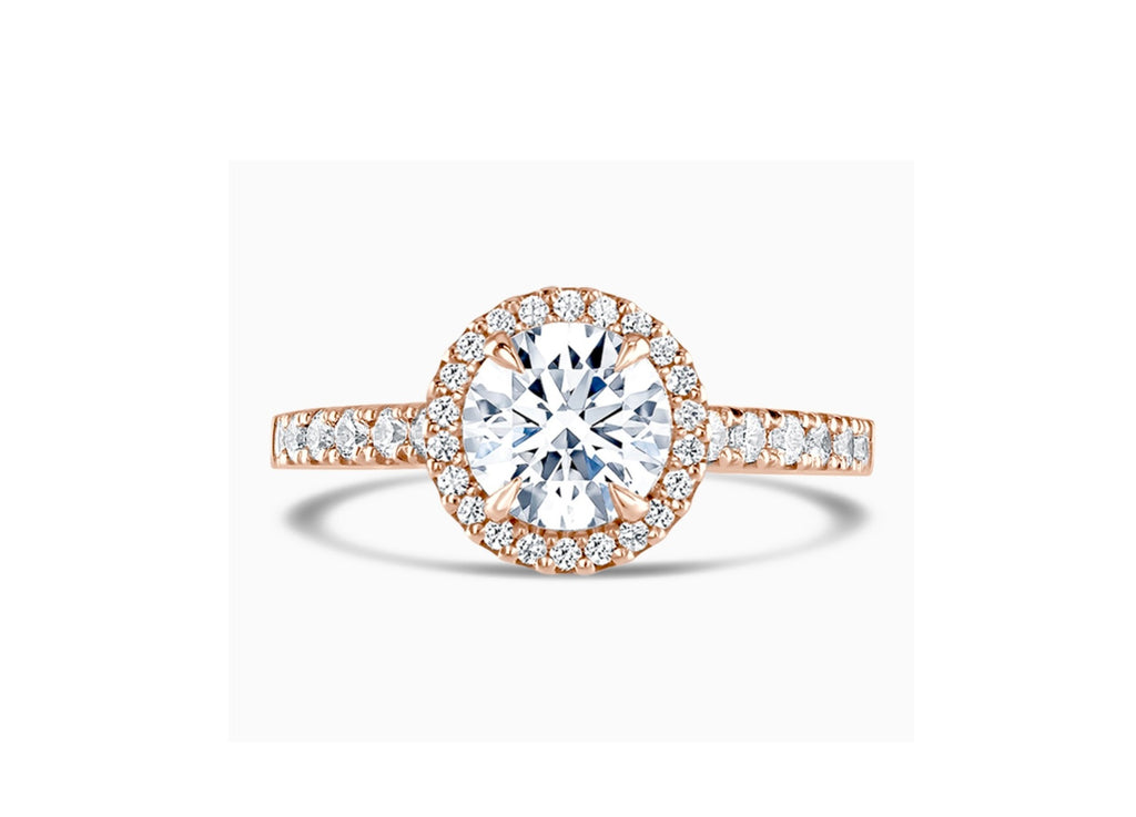 18ct Rose Gold 1.35ct Total Round Brilliant Cut Lab Grown Diamond Ring