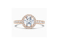 18ct Rose Gold 1.35ct Total Round Brilliant Cut Lab Grown Diamond Ring