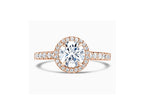 18ct Rose Gold 1.35ct Total Round Brilliant Cut Lab Grown Diamond Ring