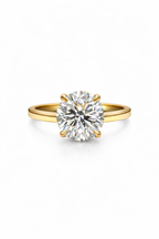 18ct Yellow Gold 3.62ct Round Brilliant Cut Lab Grown Diamond Solitaire