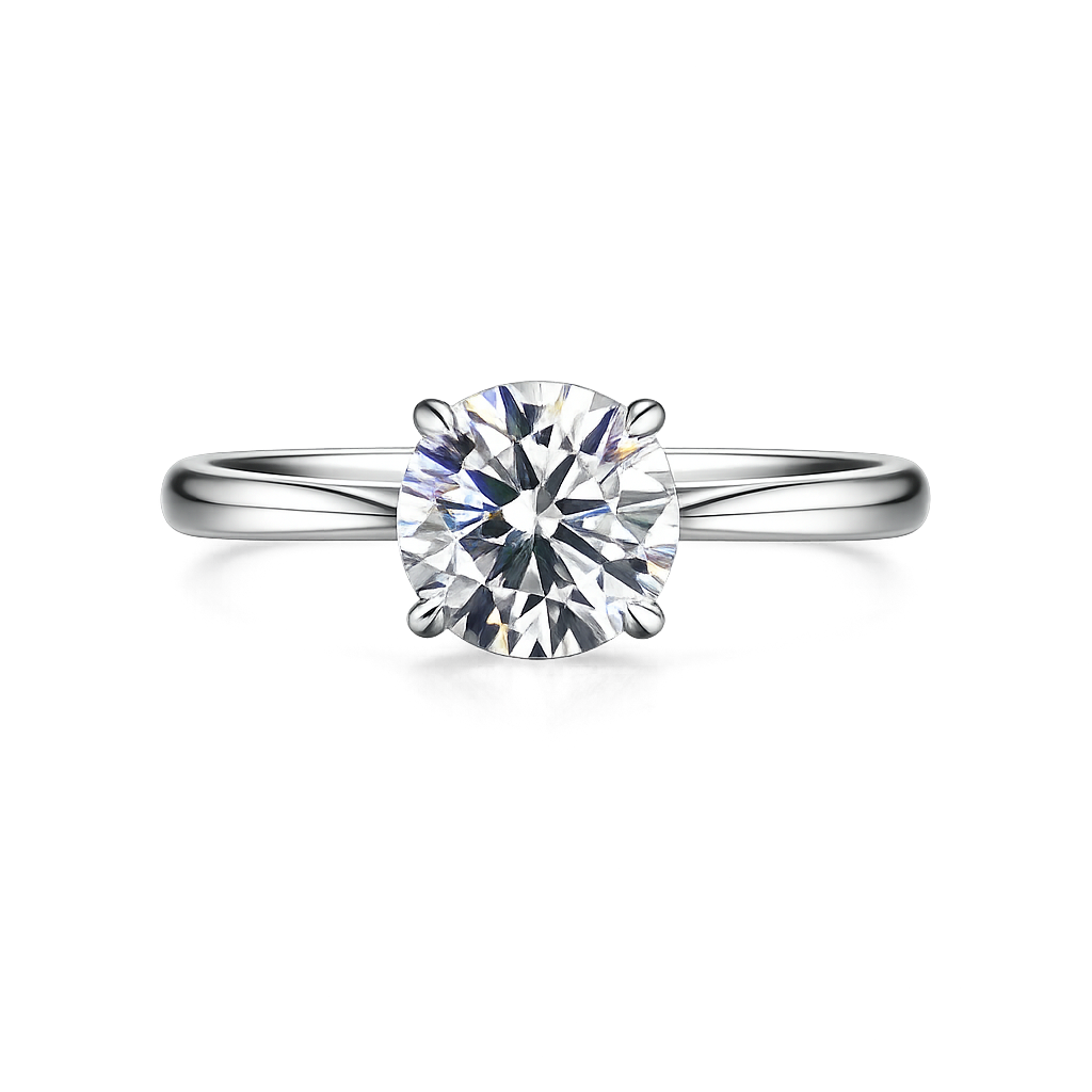Platinum 2ct Round Brilliant Cut Lab Grown Diamond Solitaire