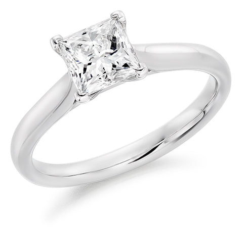 Platinum 1.52ct Princess Cut Diamond Ring