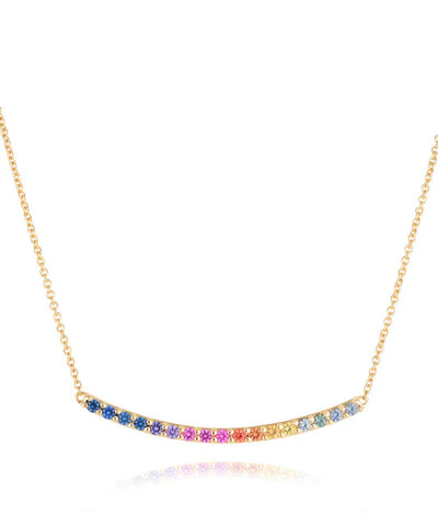 18ct Yellow Gold Multi Sapphire Necklace