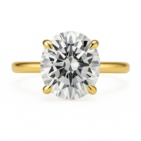 18ct Yellow Gold 3.62ct Round Brilliant Cut Diamond Solitaire