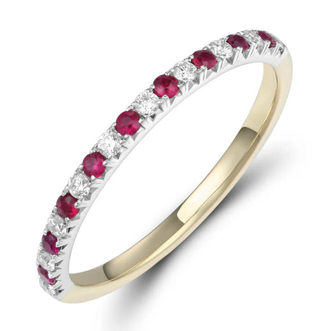 18ct Gold Ruby and Diamond Ring