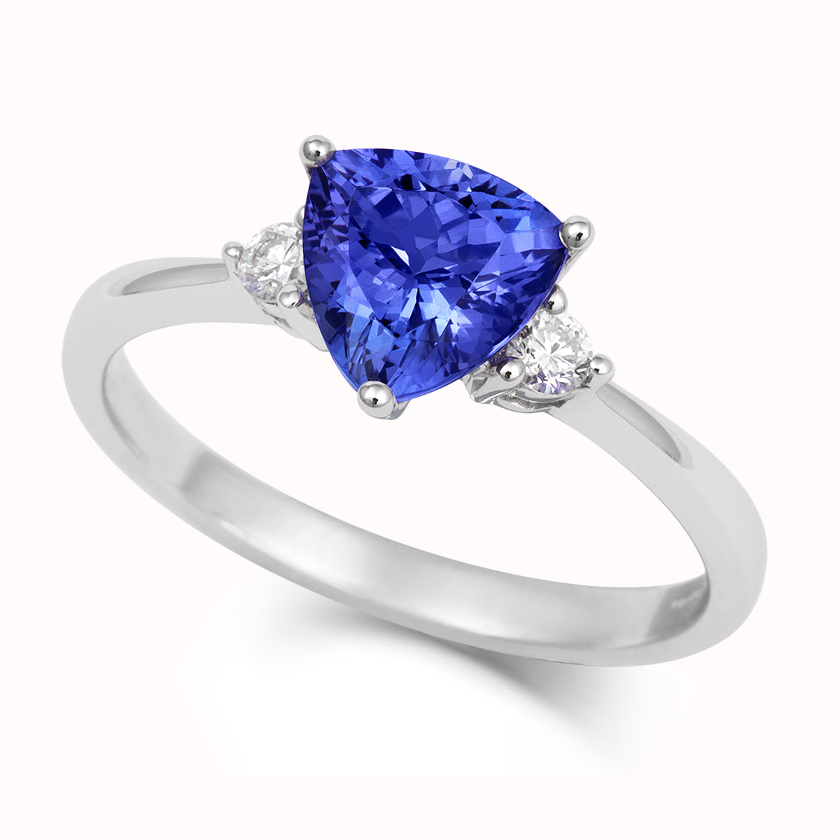 18ct White Gold Tanzanite and Diamond Ring