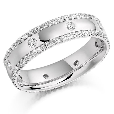 Palladium Full Eternity Diamond Ring