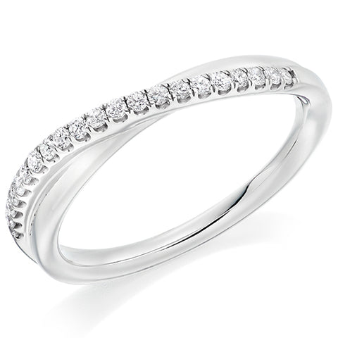Platinum Diamond Half Eternity Ring