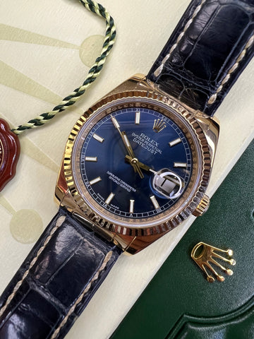 Rolex Datejust 36 Blue Dial (2005 Watch & Box) 116138
