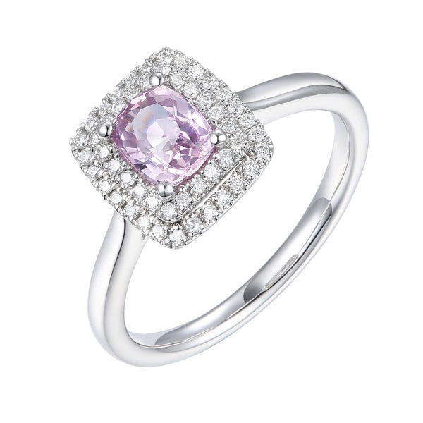 Platinum Pink Sapphire Ring