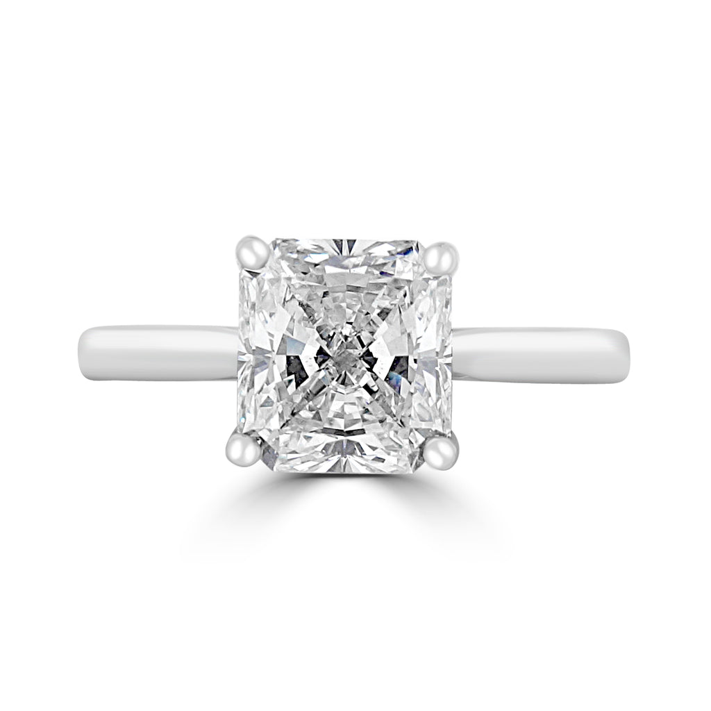 Platinum 2.01ct Cushion Cut Diamond Solitaire
