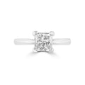 Platinum 0.91ct Princess Cut Diamond Solitaire